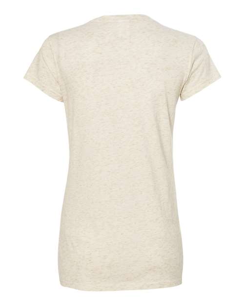 J. America 8138 Women’s Glitter T-Shirt - Pearl/ Gold - back