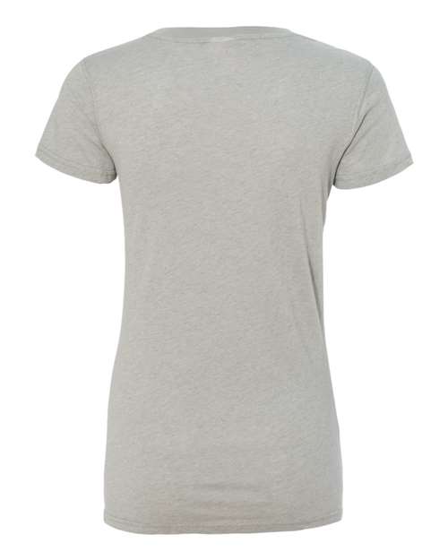J. America 8136 Women’s Glitter V-Neck T-Shirt - Oxford/ Silver - back