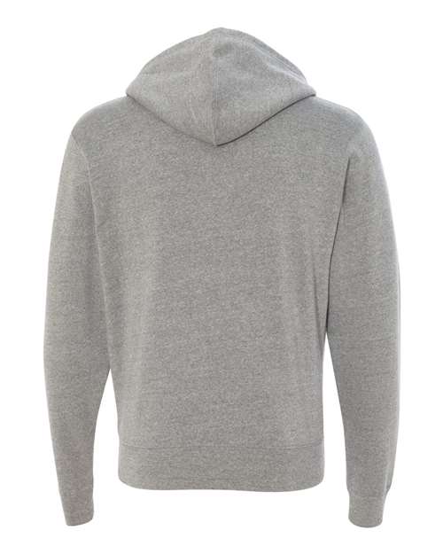 J. America 8872 Men's Triblend Full-Zip Hooded Sweatshirt - Grey Triblend - back
