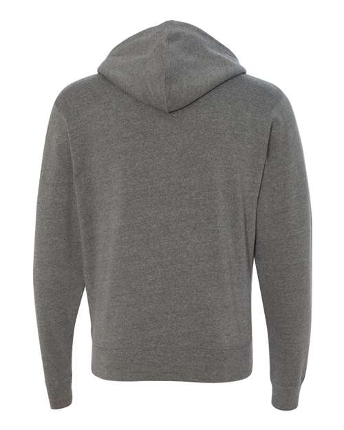 J. America 8872 Men's Triblend Full-Zip Hooded Sweatshirt - Smoke Triblend - back