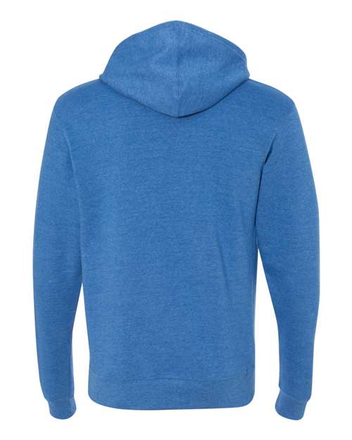 J. America 8871 Men's Triblend Fleece Hooded Sweatshirt - Cool Royal Triblend - back