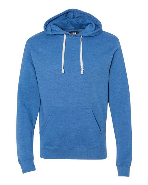 J. America 8871 Men's Triblend Fleece Hooded Sweatshirt - Cool Royal Triblend - front