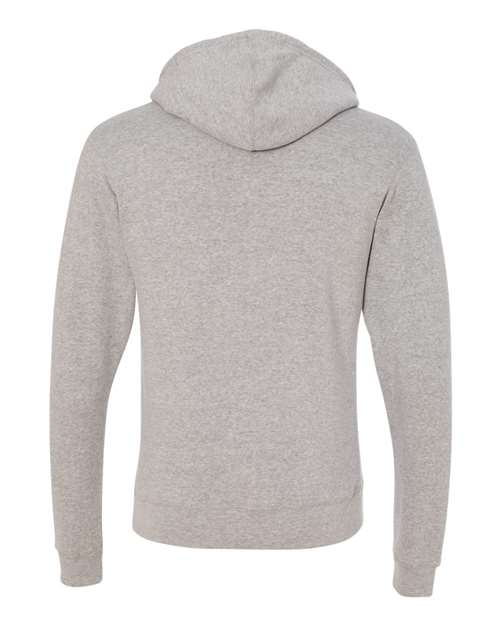J. America 8871 Men's Triblend Fleece Hooded Sweatshirt - Grey Triblend - back