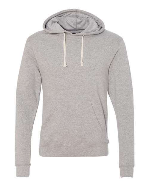 J. America 8871 Men's Triblend Fleece Hooded Sweatshirt - Grey Triblend - front
