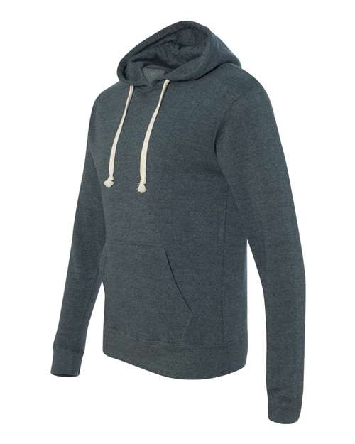 J. America 8871 Men's Triblend Fleece Hooded Sweatshirt - Navy Triblend - side