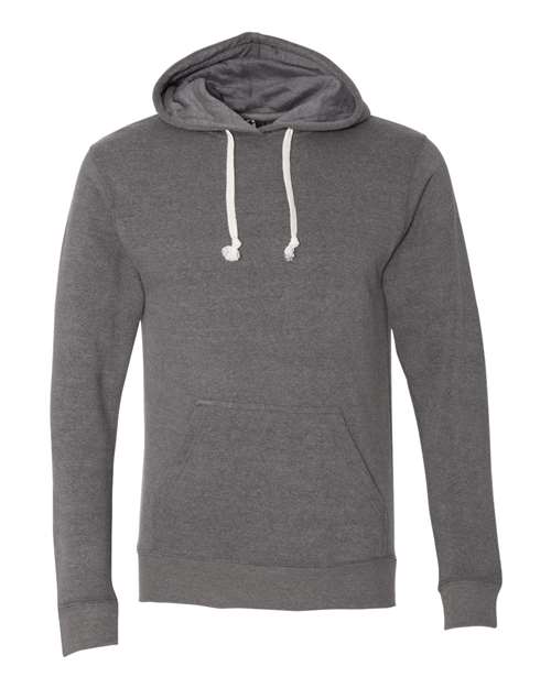 J. America 8871 Men's Triblend Fleece Hooded Sweatshirt - Smoke Triblend - front