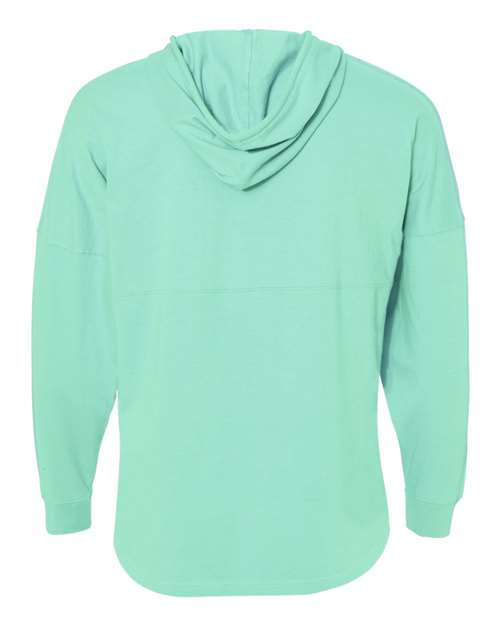 J. America 8228 Unisex Hooded Game Day Jersey T-Shirt - Mint - back