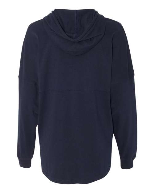 J. America 8228 Unisex Hooded Game Day Jersey T-Shirt - Navy - back