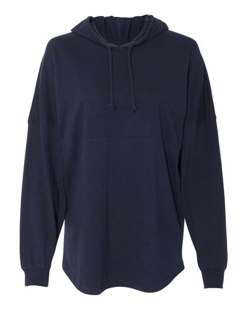 J. America 8228 Unisex Hooded Game Day Jersey T-Shirt - Navy - front