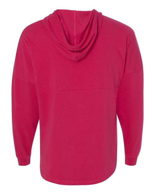 J. America 8228 Unisex Hooded Game Day Jersey T-Shirt - Wildberry - back