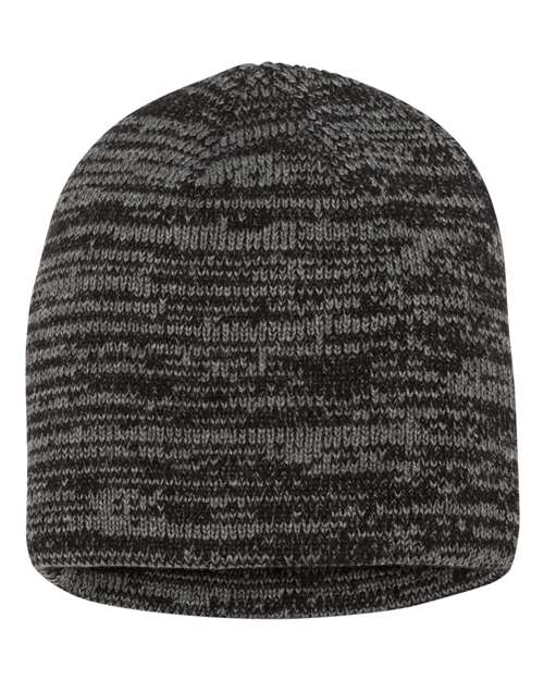 Sportsman SP03 8" Marled Beanie - Black/ Dark Grey - back