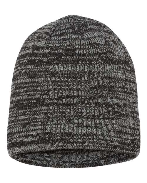 Sportsman SP03 8" Marled Beanie - Grey/ Charcoal - front