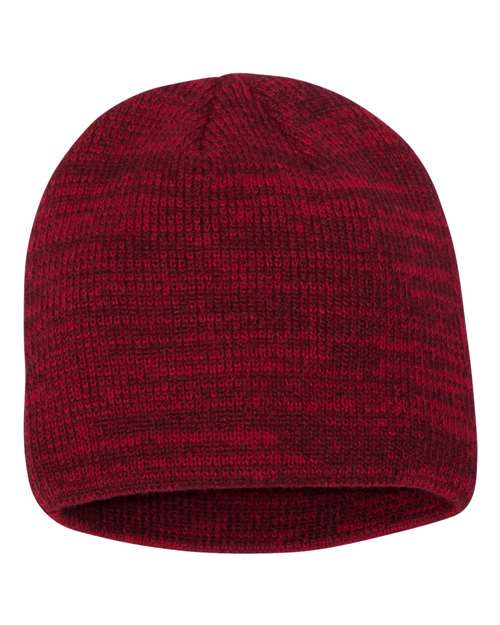 Sportsman SP03 8" Marled Beanie - Red/ Maroon - front