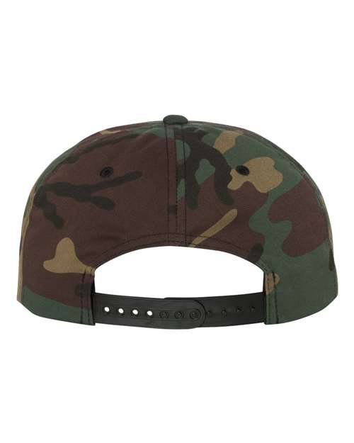 YP Classics 6089M Premium Flat Bill Snapback Cap - Green Camo - back