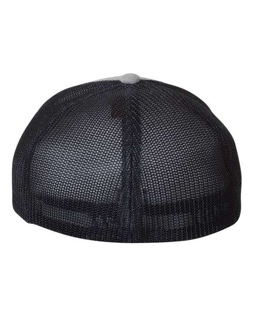 Flexfit 6311 Mélange Trucker Cap - Heather Grey/ Navy - back