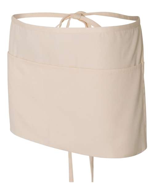 Q-Tees Q2115 Waist Apron with Pockets - Natural - side