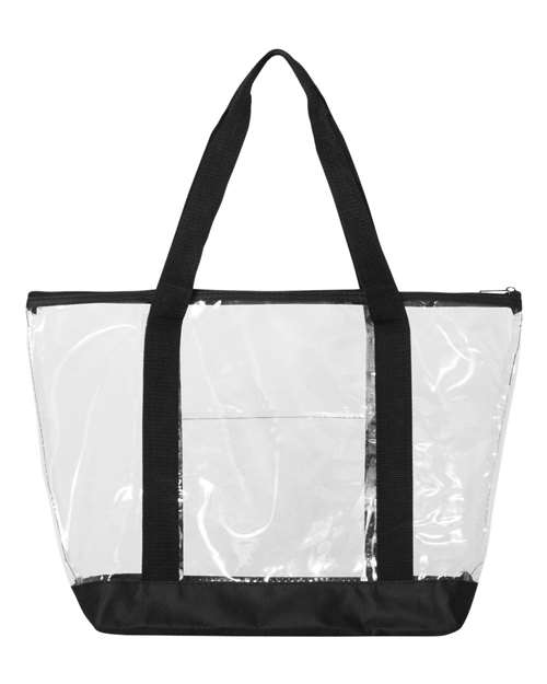 Liberty Bags 7009 Clear Boat Tote - Black - back