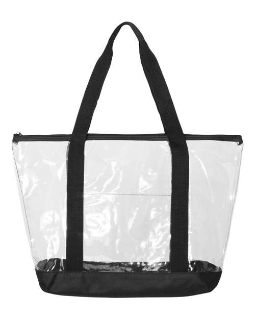 Liberty Bags 7009 Clear Boat Tote - Black - front