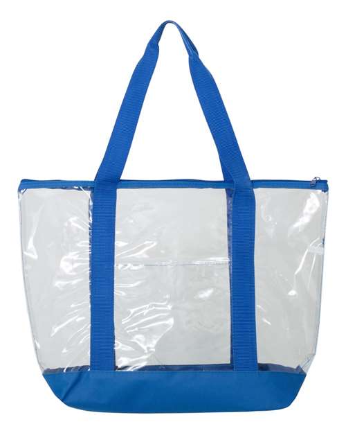 Liberty Bags 7009 Clear Boat Tote - Royal - back