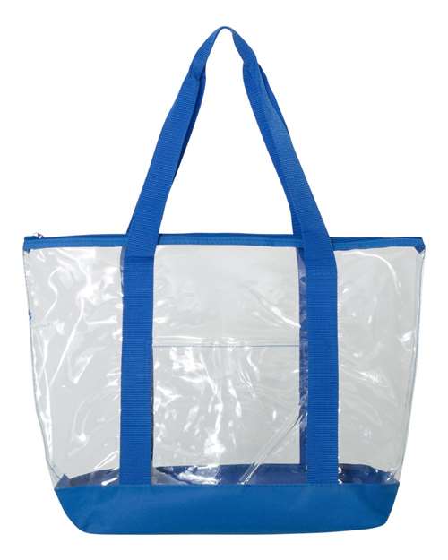 Liberty Bags 7009 Clear Boat Tote - Royal - front