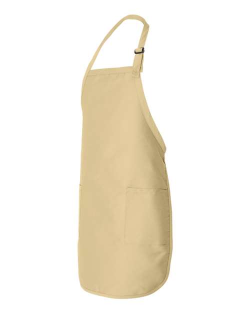 Q-Tees Q4350 Full-Length Apron with Pockets - Natural - side