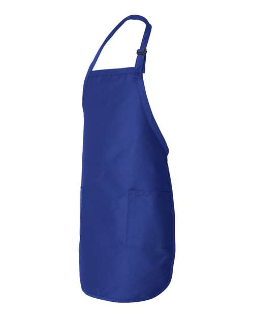 Q-Tees Q4350 Full-Length Apron with Pockets - Royal - side