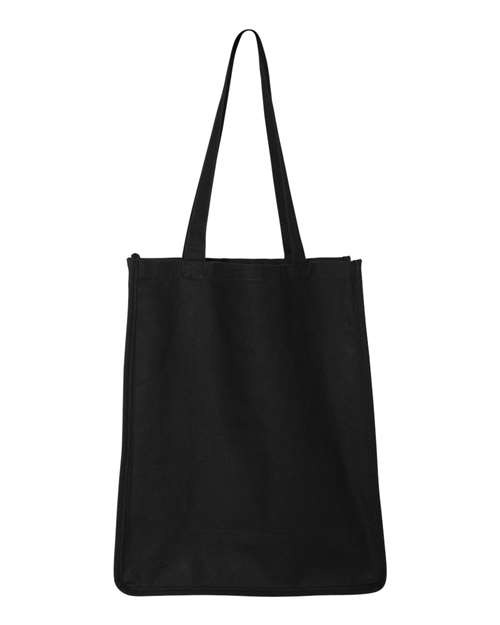 Q-Tees Q125400 27L Jumbo Shopping Bag - Black - front