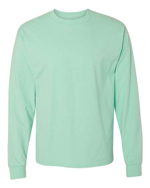 Hanes 5186 Unisex Beefy-T® Long Sleeve T-Shirt - Clean Mint - front
