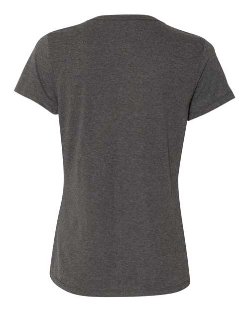 Hanes 42VT Women's Perfect-T Triblend V-Neck T-Shirt - Slate Triblend - back