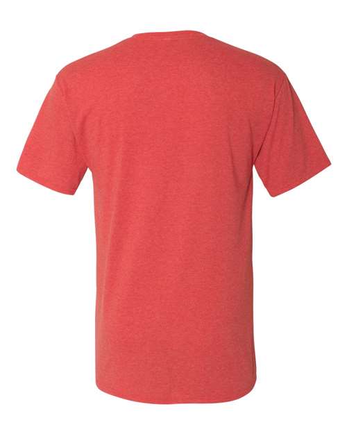 JERZEES 601MR Unisex Triblend T-Shirt - Fiery Red Heather - back