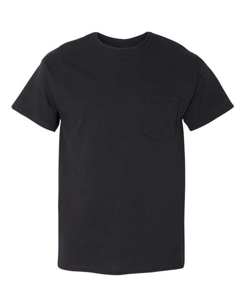Gildan 5300 Unisex Heavy Cotton™ Pocket T-Shirt - Black - front