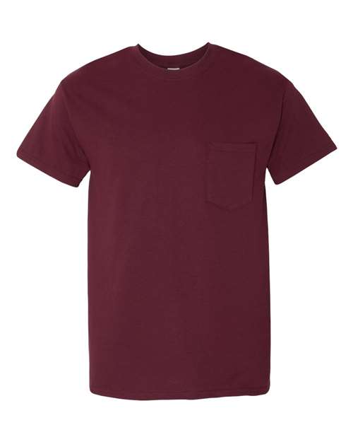 Gildan 5300 Unisex Heavy Cotton™ Pocket T-Shirt - Maroon - front
