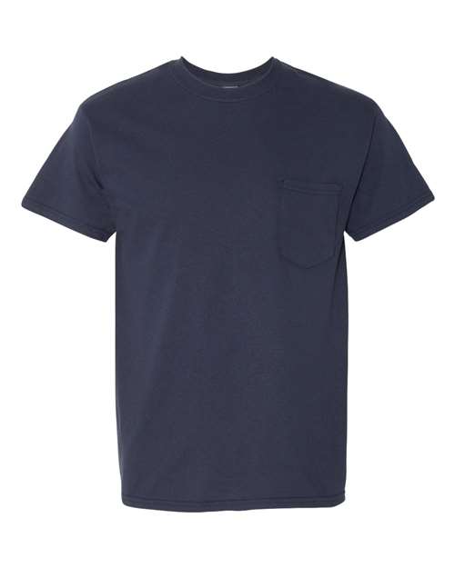Gildan 5300 Unisex Heavy Cotton™ Pocket T-Shirt - Navy - front