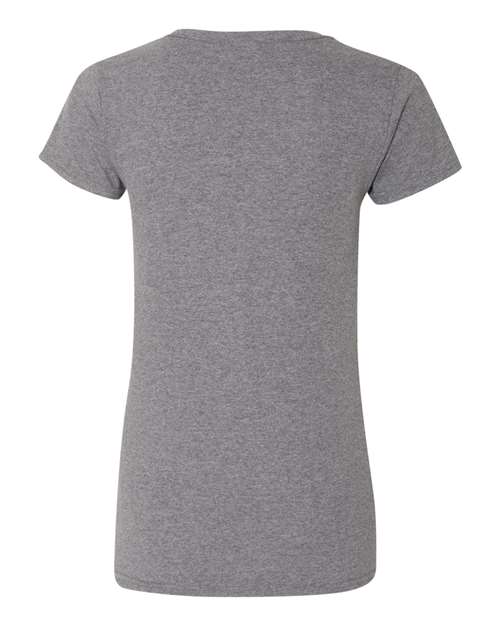 Gildan 5V00L Women's Heavy Cotton™ V-Neck T-Shirt - Graphite Heather - back