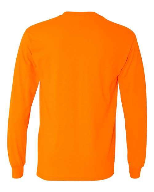 Gildan 5400 Unisex Heavy Cotton™ Long Sleeve T-Shirt - Safety Orange - back