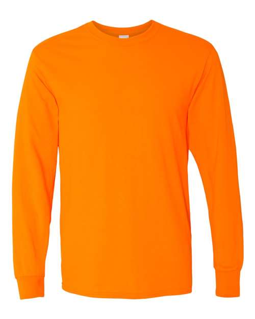 Gildan 5400 Unisex Heavy Cotton™ Long Sleeve T-Shirt - Safety Orange - front