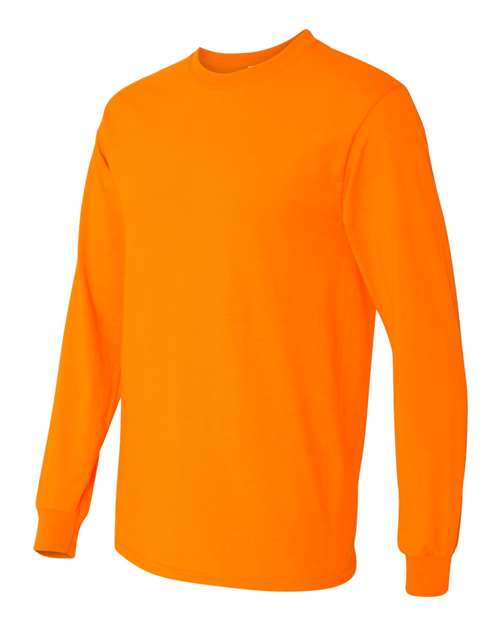 Gildan 5400 Unisex Heavy Cotton™ Long Sleeve T-Shirt - Safety Orange - side