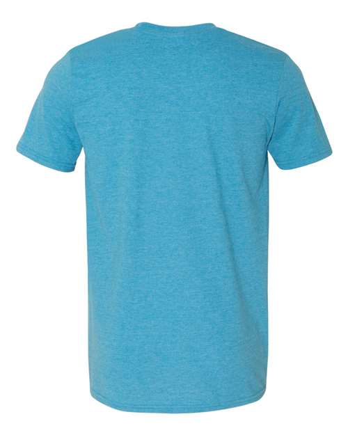 Gildan 64000 Unisex Softstyle® T-Shirt - Heather Sapphire - back
