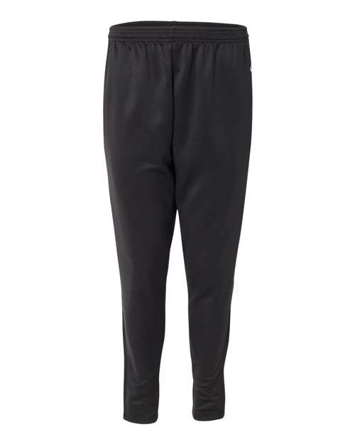 Badger 1575 Men's Unbrushed Polyester Trainer Pants - Black - front