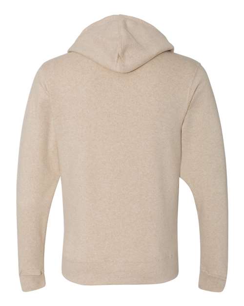J. America 8871 Men's Triblend Fleece Hooded Sweatshirt - Oatmeal Triblend - back