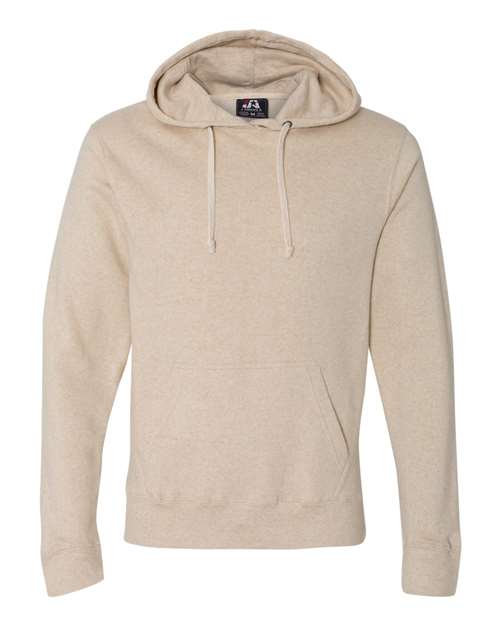 J. America 8871 Men's Triblend Fleece Hooded Sweatshirt - Oatmeal Triblend - front