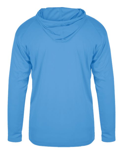 Badger 2105 Youth B-Core Hooded Long Sleeve T-Shirt - Columbia Blue - back