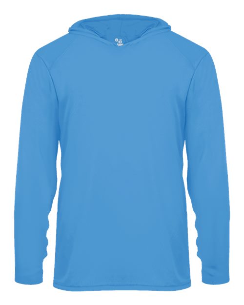 Badger 2105 Youth B-Core Hooded Long Sleeve T-Shirt - Columbia Blue - front