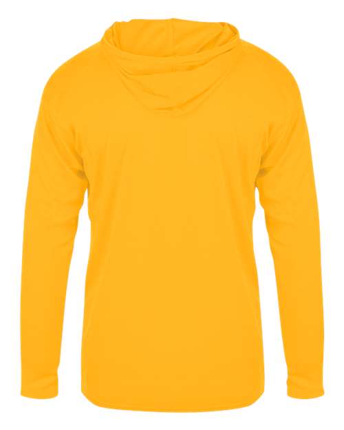 Badger 2105 Youth B-Core Hooded Long Sleeve T-Shirt - Gold - back
