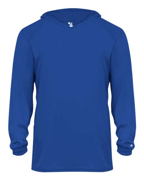 Badger 2105 Youth B-Core Hooded Long Sleeve T-Shirt - Royal - front
