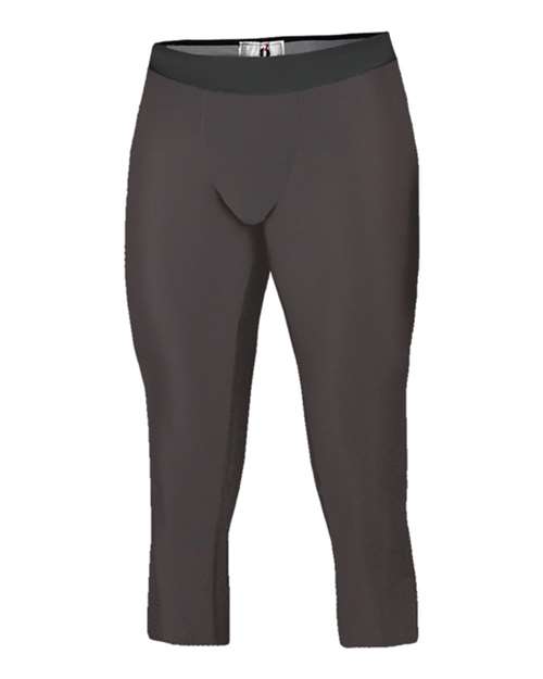 Badger 2611 Youth Compression Calf-Length Tights - Graphite - front