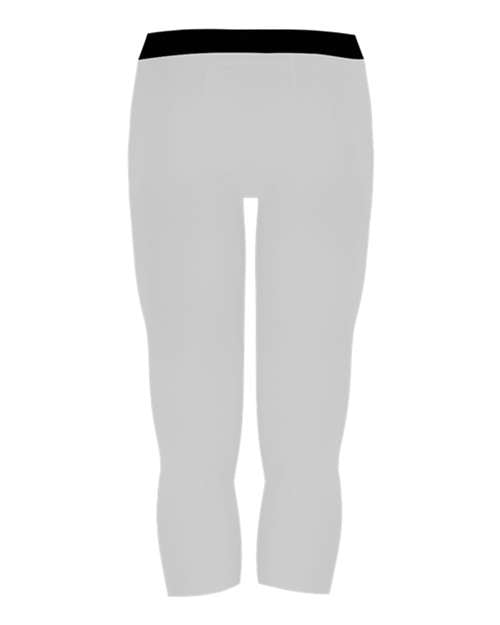 Badger 2611 Youth Compression Calf-Length Tights - White - back