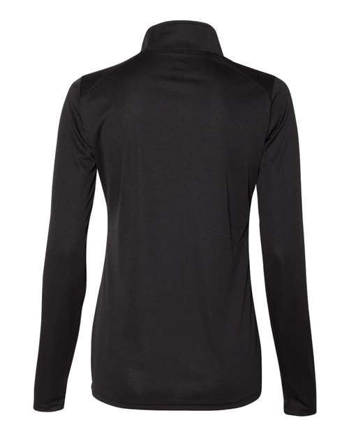 Badger 4103 Women’s B-Core Quarter-Zip Pullover - Black/ Graphite - back