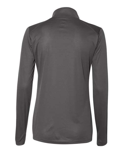 Badger 4103 Women’s B-Core Quarter-Zip Pullover - Graphite/ Black - back
