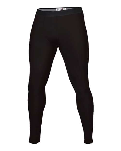 Badger 4610 Men's Compression Full-Length Tights - Black - front